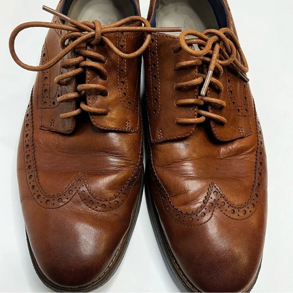 Cole Haan Zero Grand Brown Wingtip Oxford Men's Lace Up Shoes Men's Size 12